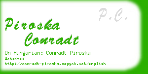 piroska conradt business card